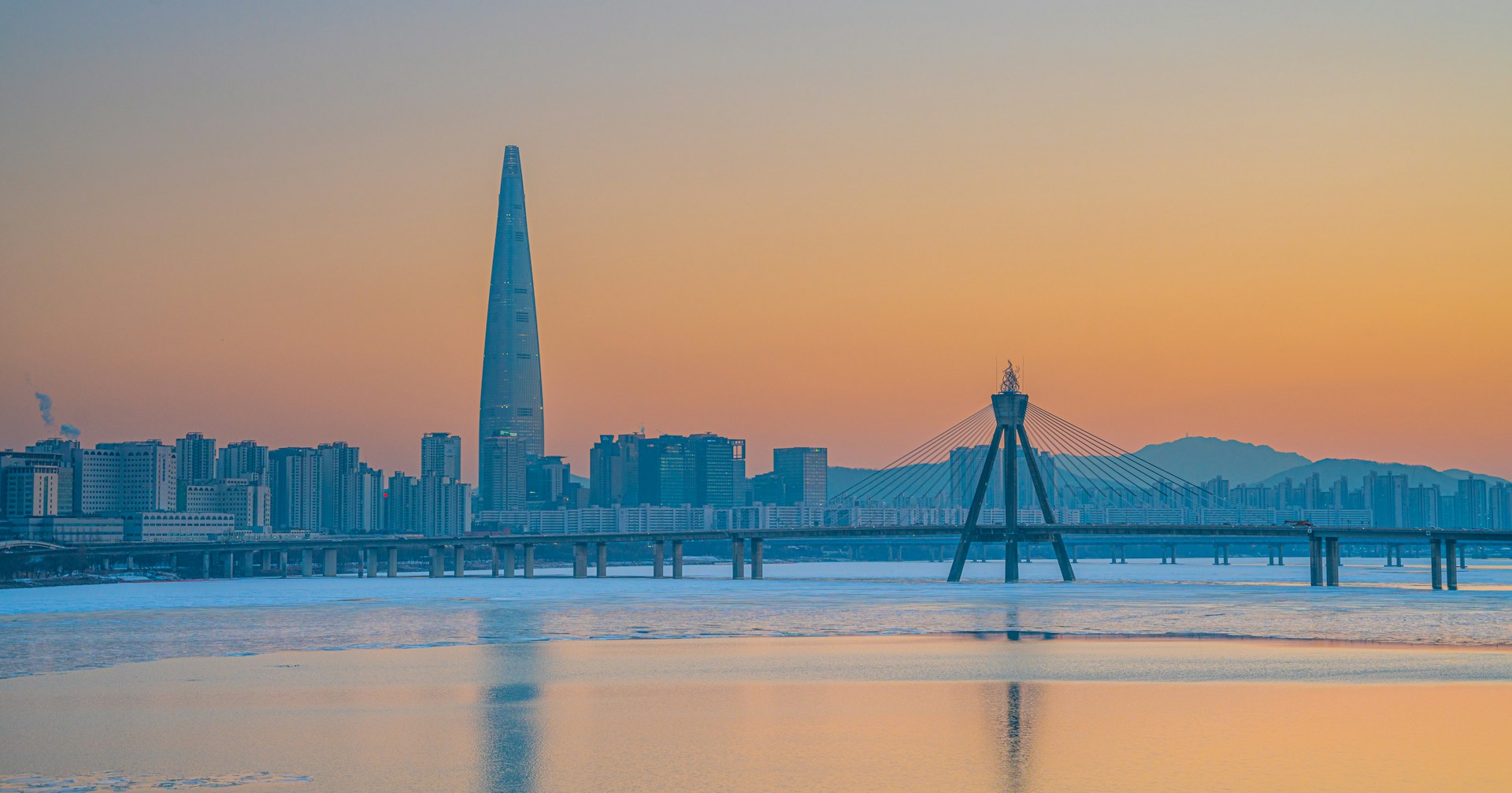 Atardecer rio han Seul